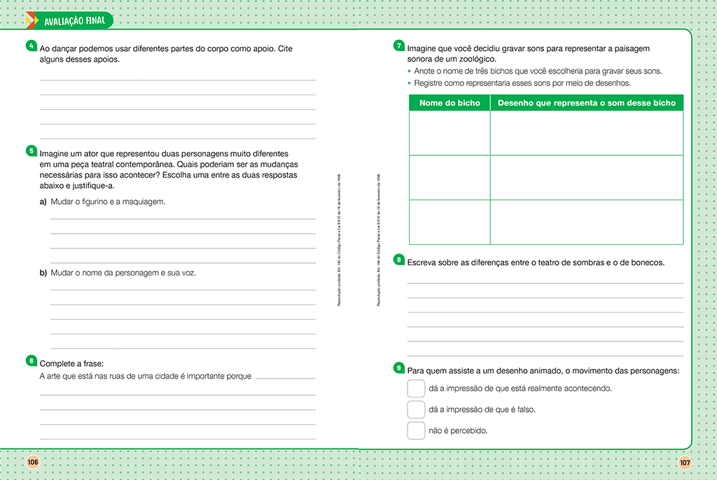 Nesta seção inicial, o aluno vai entrar em contato com alguns dos temas que serão abordados na unidade e descobrir que sabe muitas coisas sobre Arte.
