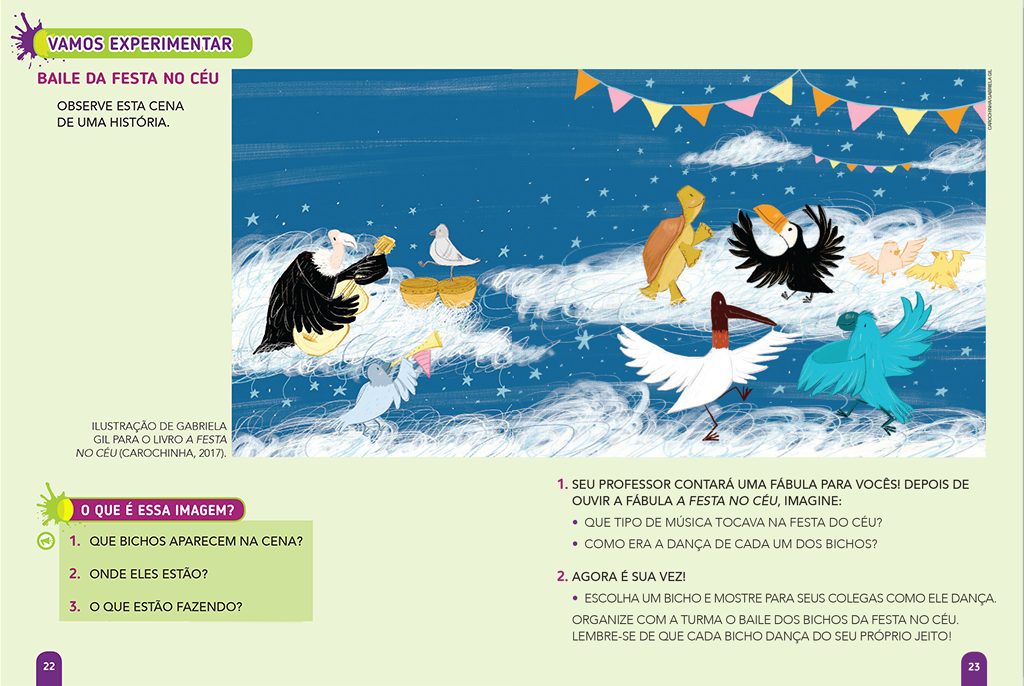 Nesta seção, o aluno aprenderá a fazer a leitura de uma obra artística e discutirá os conhecimentos que tem sobre o tema a ser estudado.