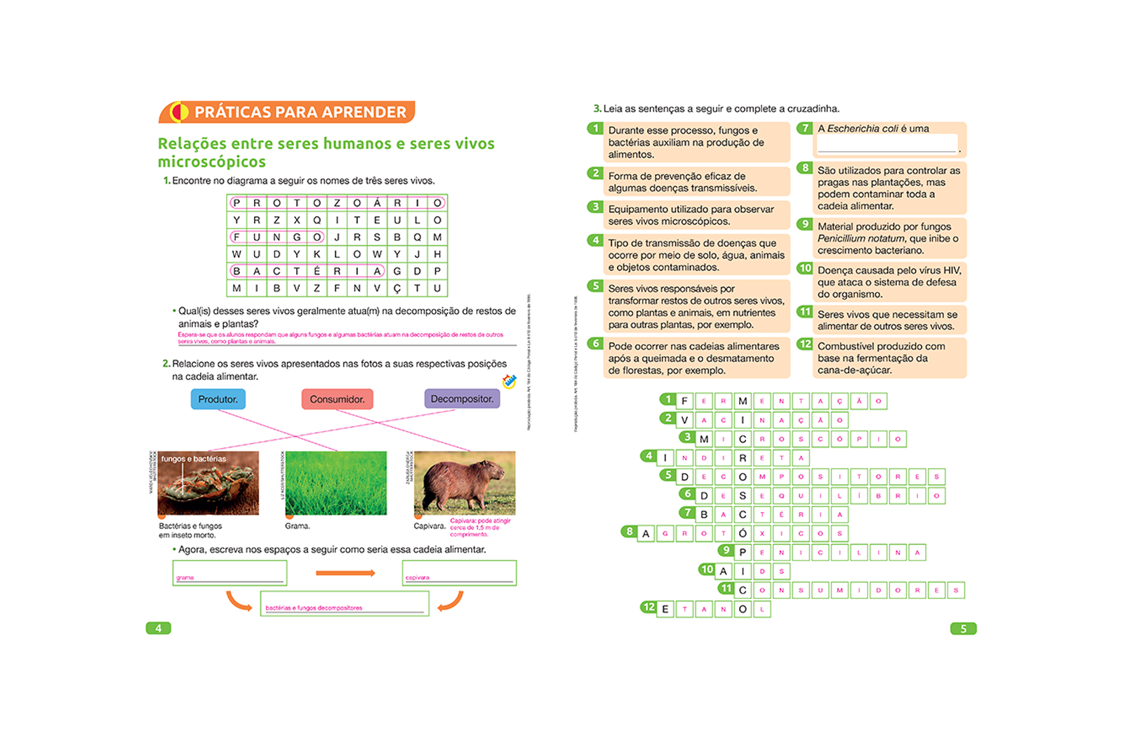 Esta seção oferece questões e atividades que focam na prática do conhecimento do estudante, reforçando o conteúdo trabalhado no livro didático.