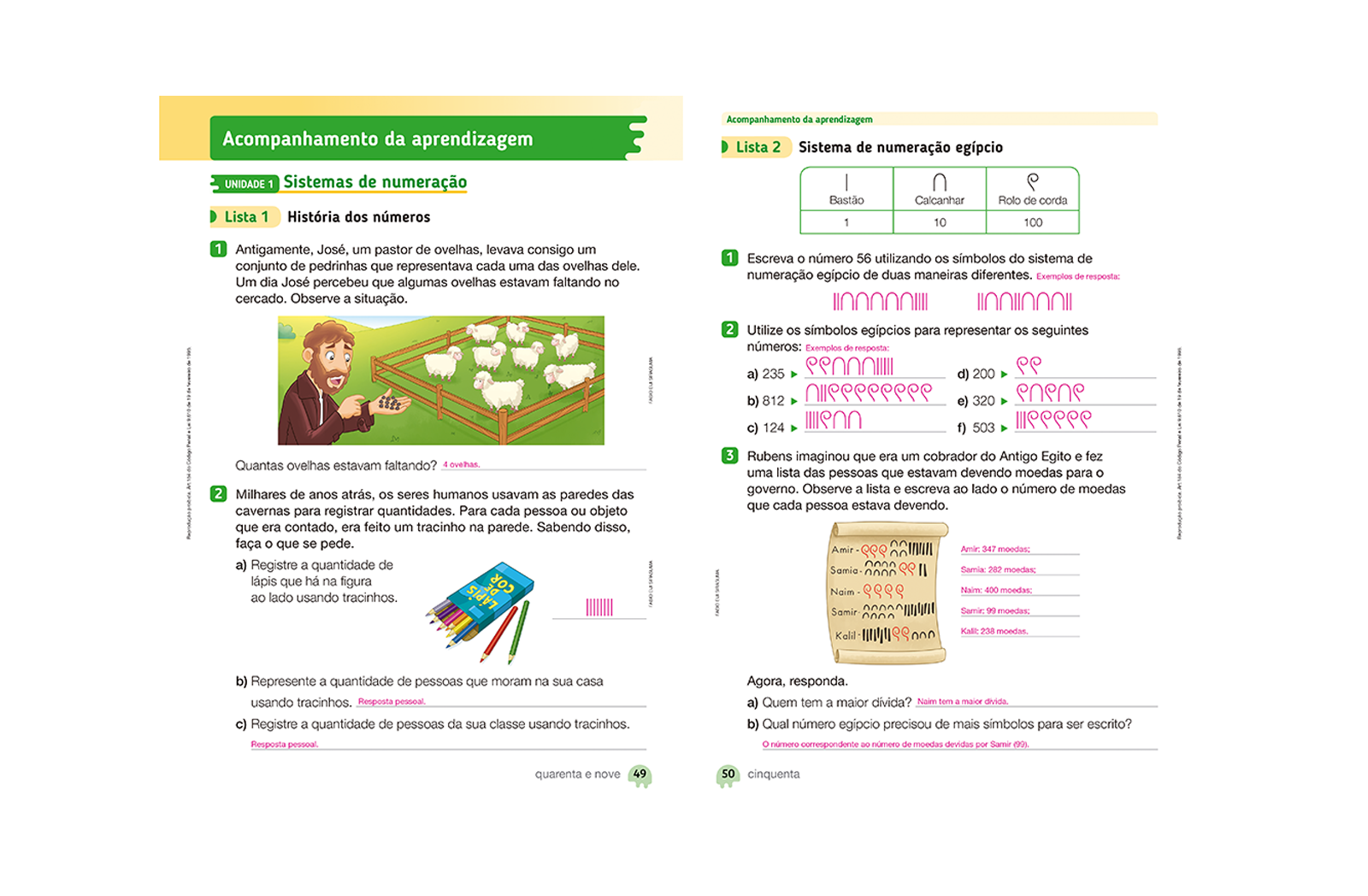 Box que reúne um resumo do conteúdo trabalhado nos anos anteriores, para auxiliar a resolução dos exercícios e situações-problema apresentados na seção de práticas e revisão dos conhecimentos.